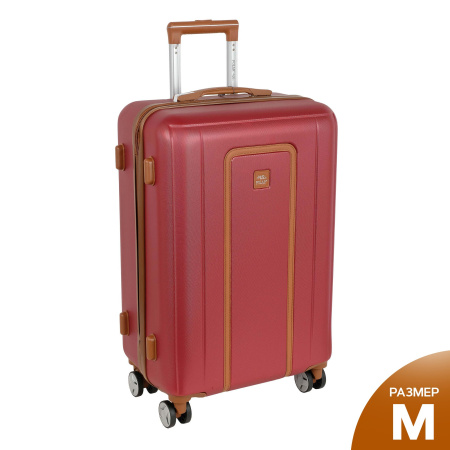 Чемодан М пластик средний РР5509 (3-ой) 24" (Бордовый)