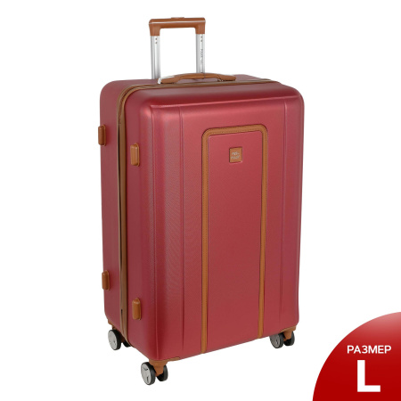 Чемодан L пластик большой РР5509 (3-ой) 28" (Бордовый)