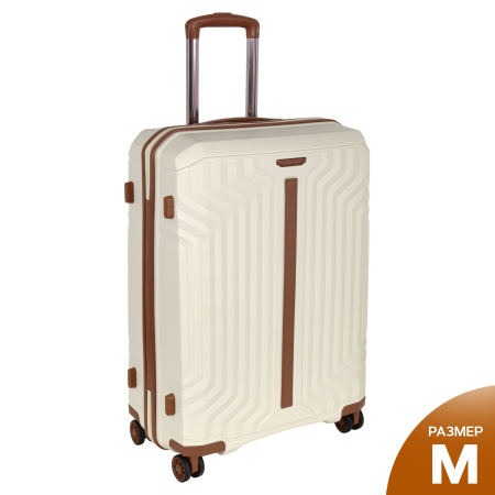 Чемодан PP средний Р0015 (24") (Белый)